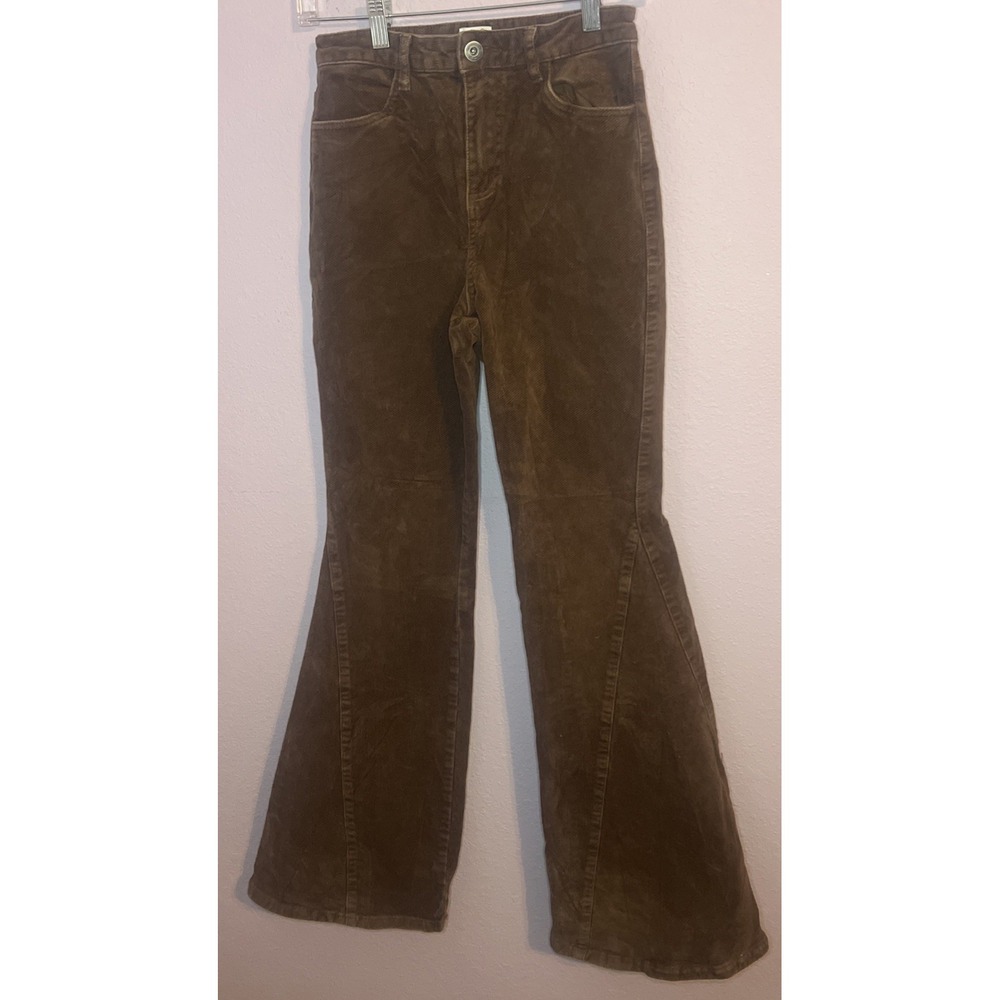 West of‎ Melrose Brown Corduroy Bell Bottom Flare Pants Size 26